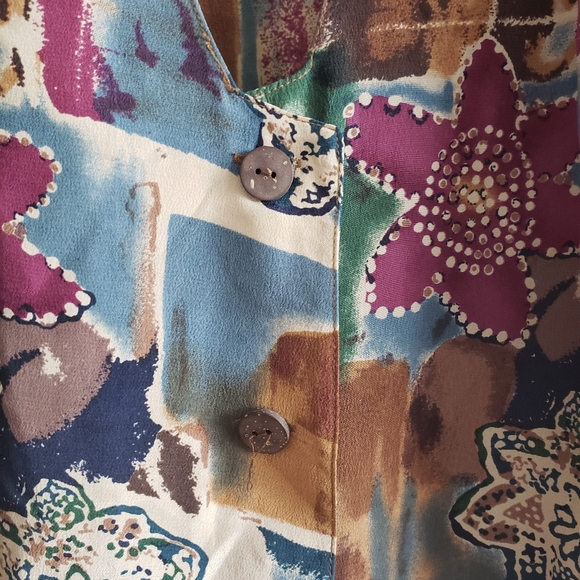 Vintage Nora Noh Silk 100 % Longsleeve Blouse - Picture 2 of 13